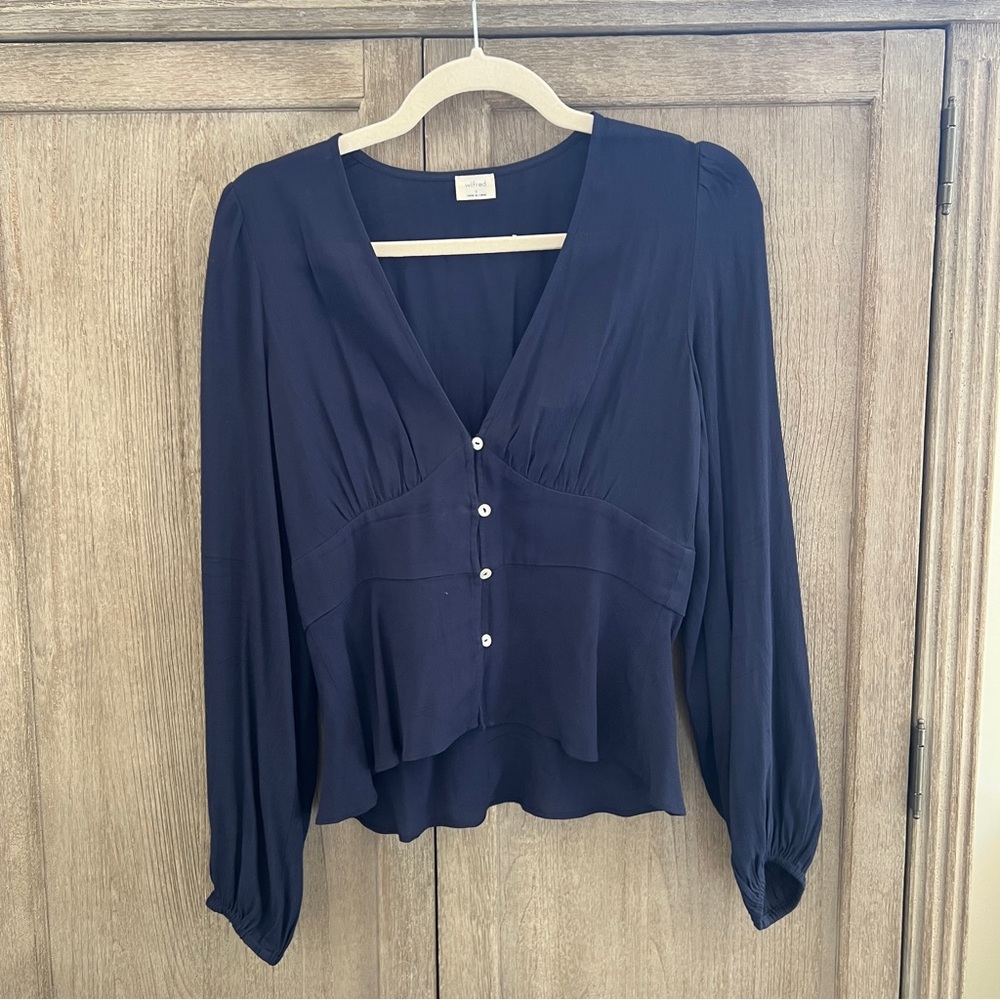 Aritzia Wilfred blouse - Navy